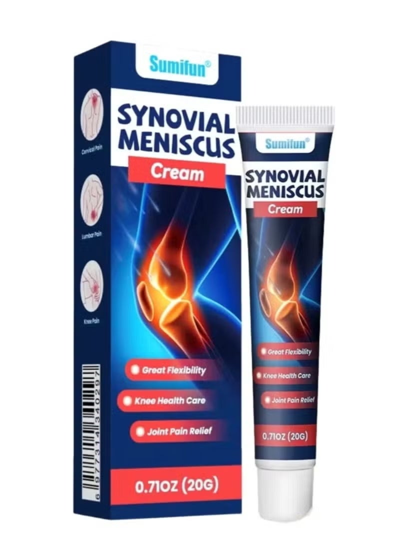 Sumifun Synovial Meniscus Cream Meniscus Pain Relief Cream Joint Pain Relief Cream Knee Care Cream for Joint Care Treatment Gel Pain Relief Cream Joint and Bone Therapy Cream Soothing Joint Cream 20g - Image 1